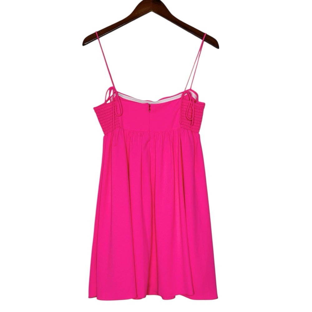 Amanda Uprichard Jojo Dress Pink Lacquer Mini Babydoll Spaghetti Strap SZ Small - Picture 5 of 16